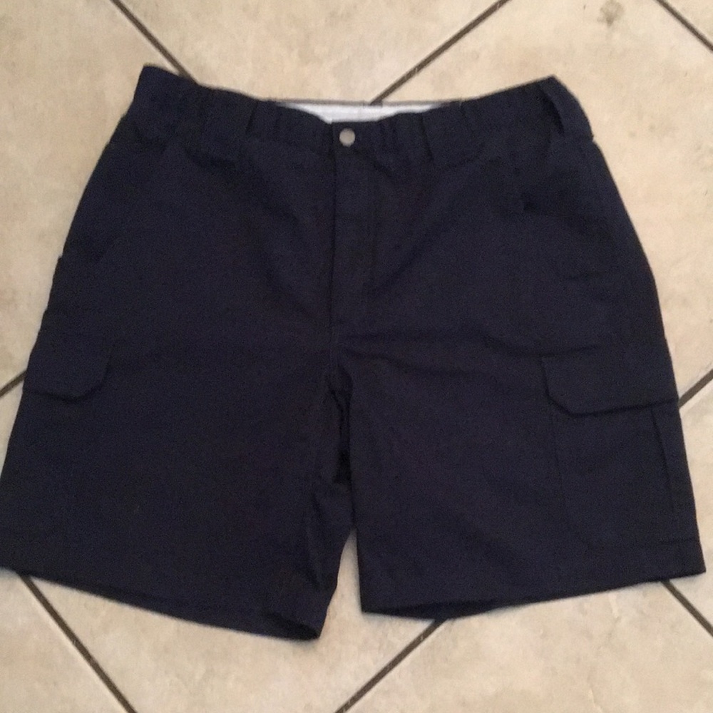 Mens Dark Blue Shorts - Brand New. Stretch Waist, Size 38. Cargo Style 4 Pockets